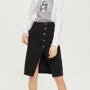 NWT🌟 TOPSHOP Horn Button Midi Skirt